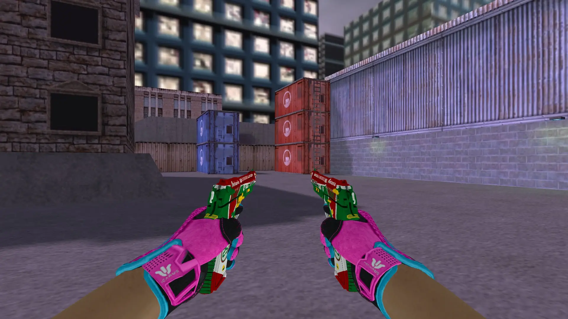 Dual Berettas — Sport Gloves Vice Weapon Pack — cs_assault (first person)