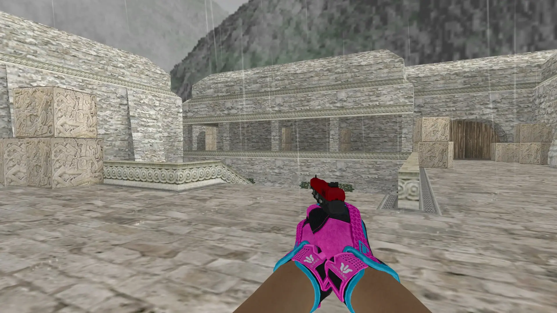 Five-SeveN — Sport Gloves Vice Weapon Pack — de_aztec (first person)