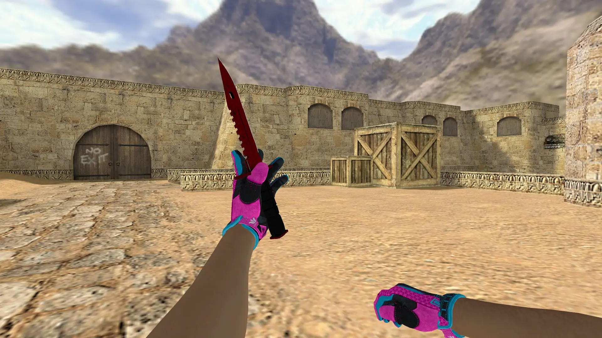 Knife — Sport Gloves Vice Weapon Pack — de_dust2 (first person)