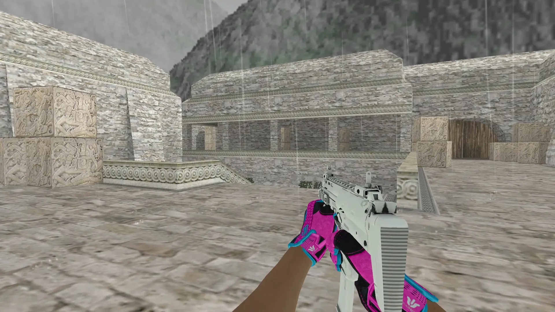 MP5 — Sport Gloves Vice Weapon Pack — de_aztec (first person)