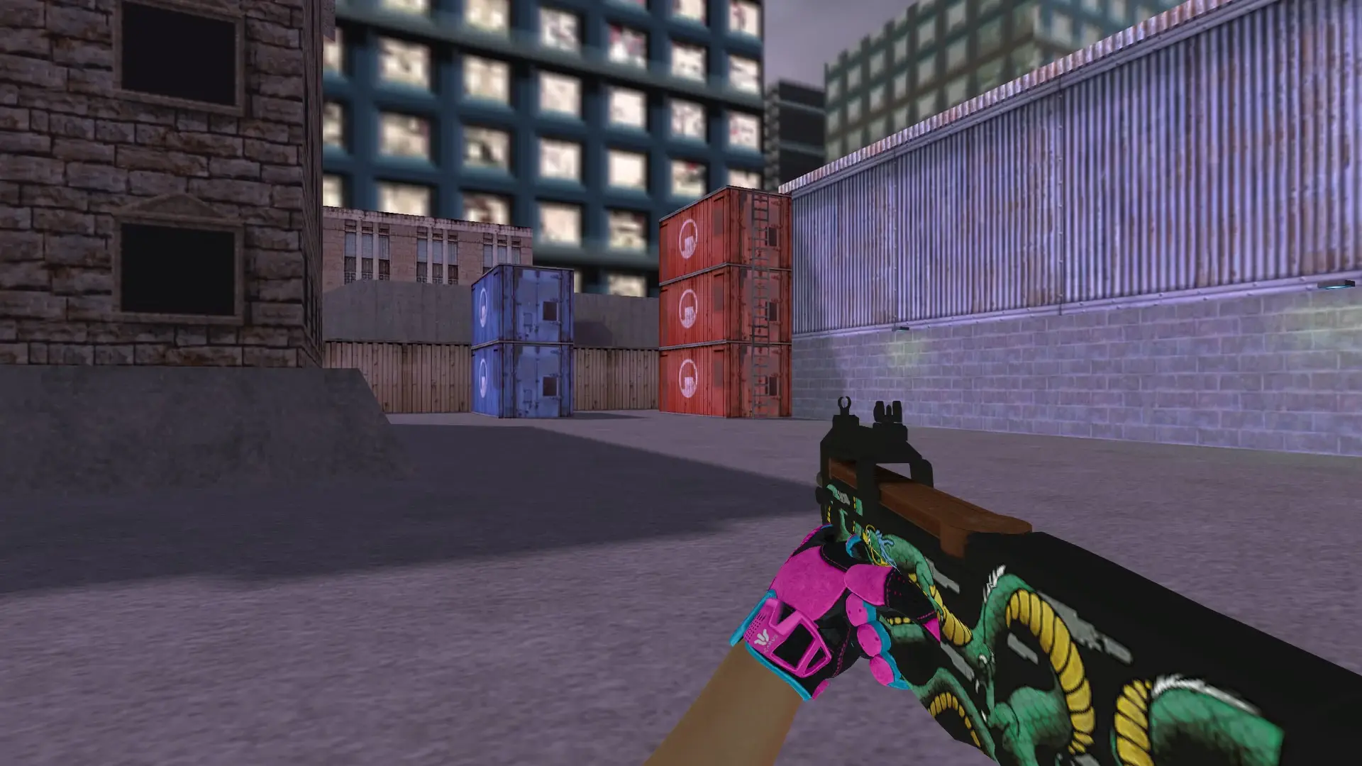 P90 — Sport Gloves Vice Weapon Pack — cs_assault (first person)