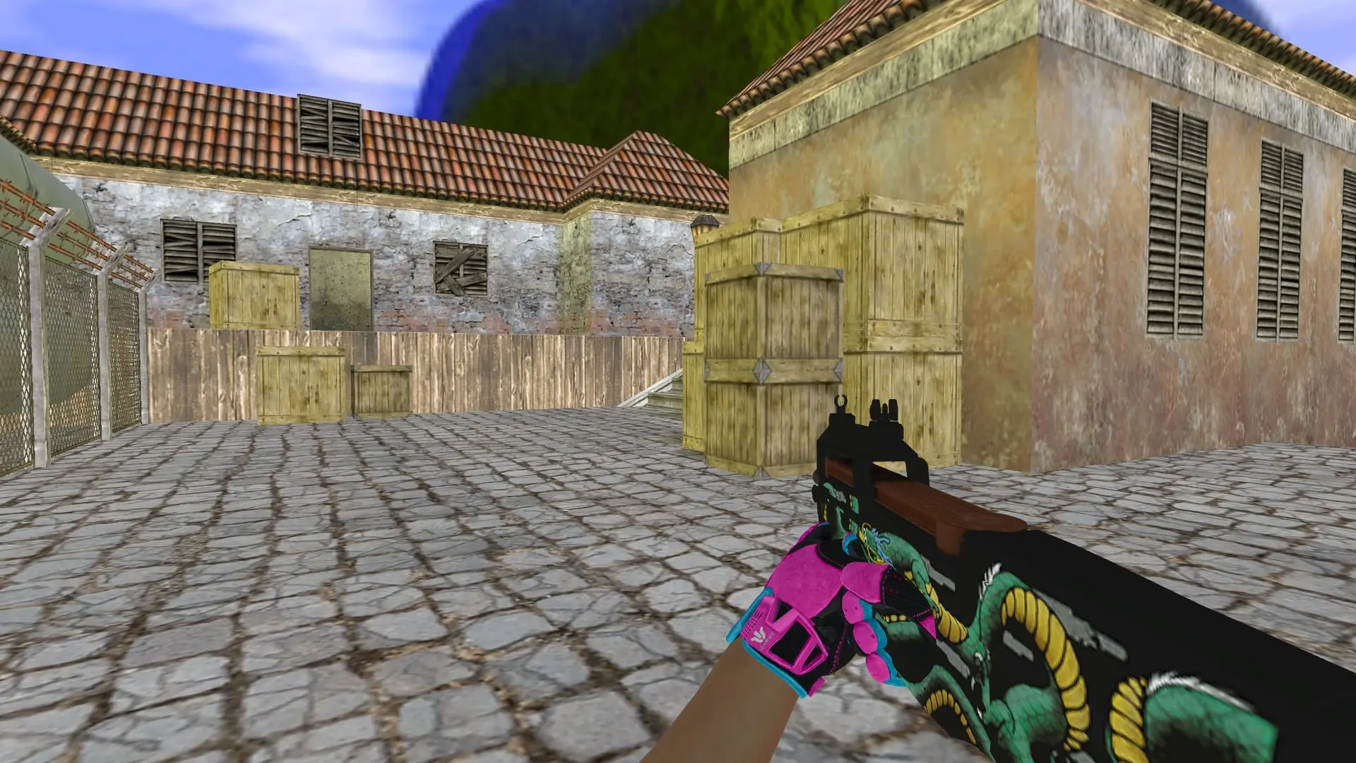 P90 — Sport Gloves Vice Weapon Pack — de_inferno (first person)