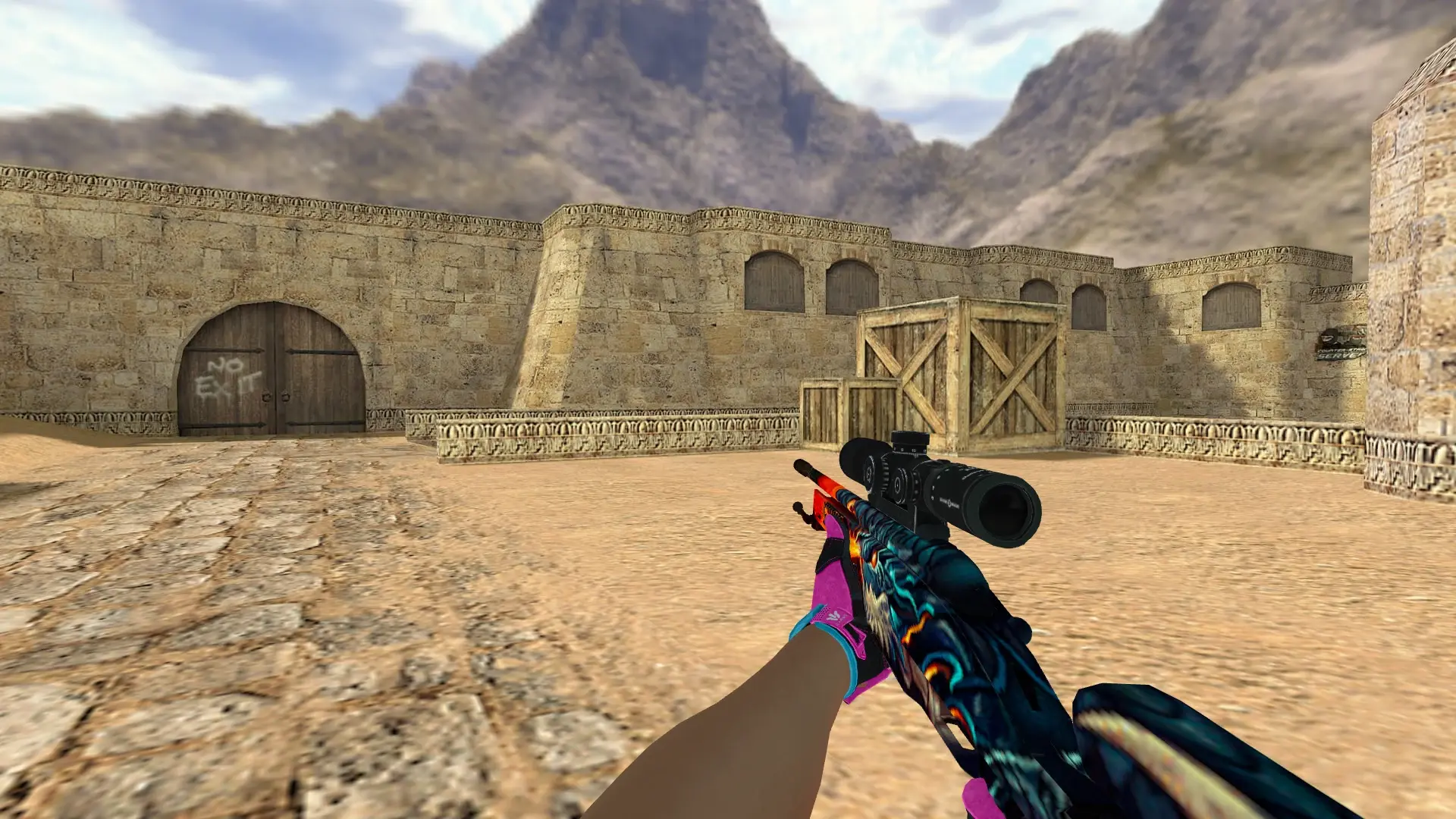 Scout — Sport Gloves Vice Weapon Pack — de_dust2 (first person)