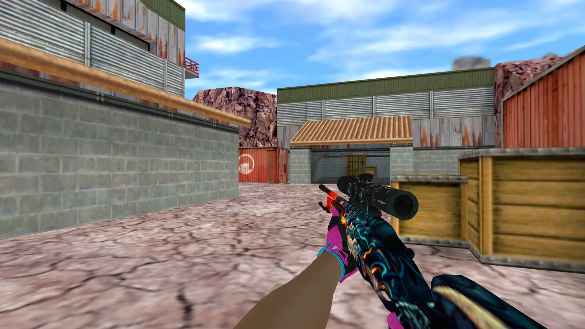 Scout — Sport Gloves Vice Weapon Pack — de_nuke (first person)
