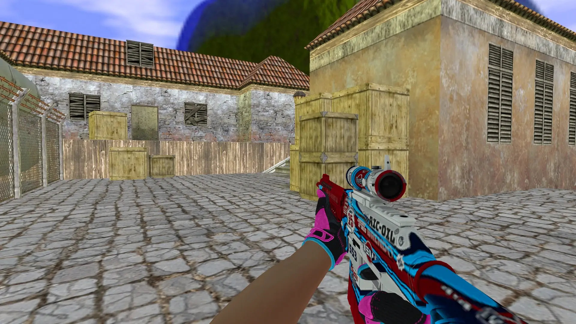 SG552 — Sport Gloves Vice Weapon Pack — de_inferno (first person)