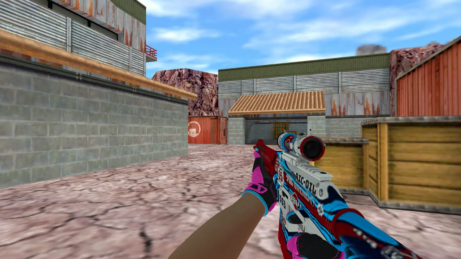 SG552 — Sport Gloves Vice Weapon Pack — de_nuke (first person)