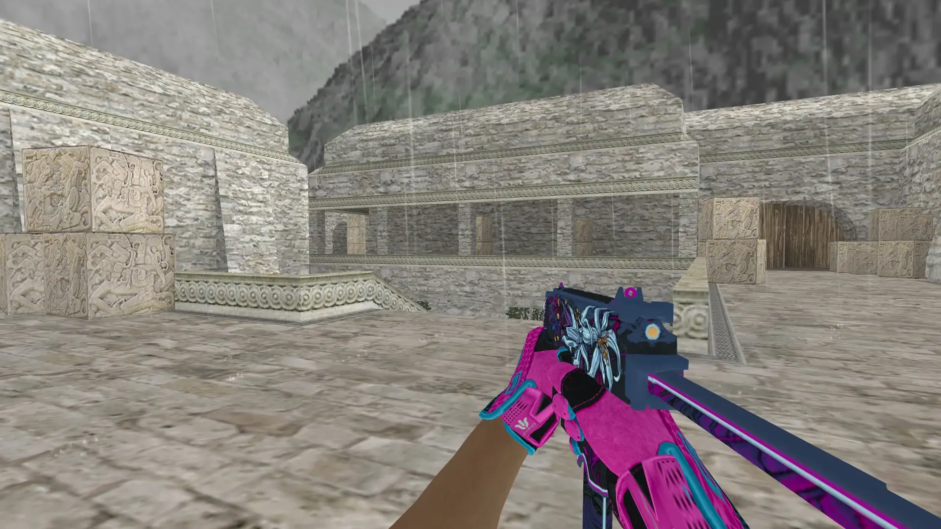 TMP — Sport Gloves Vice Weapon Pack — de_aztec (first person)