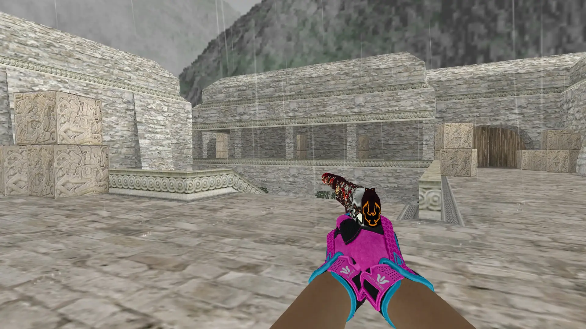 USP — Sport Gloves Vice Weapon Pack — de_aztec (first person)