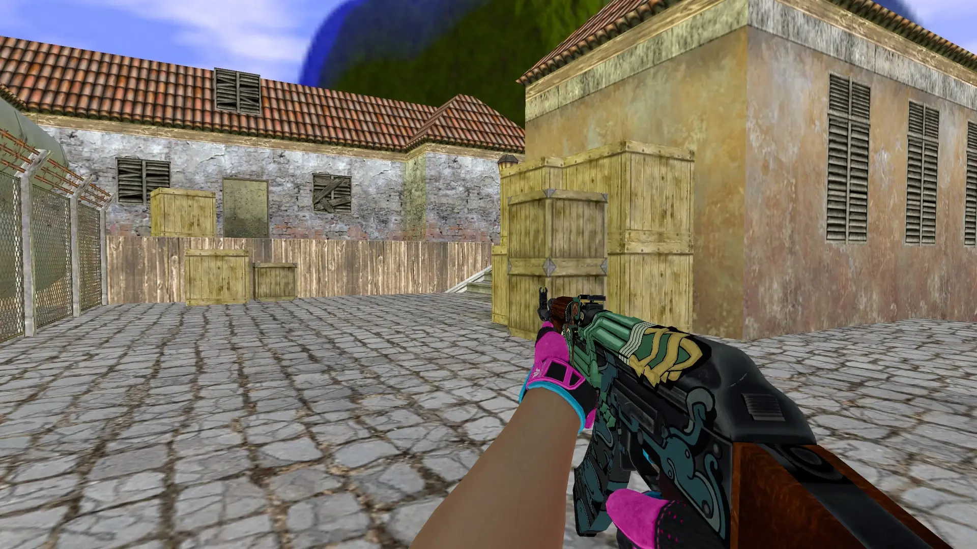 Ak47 Fire Serpent — Sport Gloves Vice Weapon Pack — de_inferno (first person)
