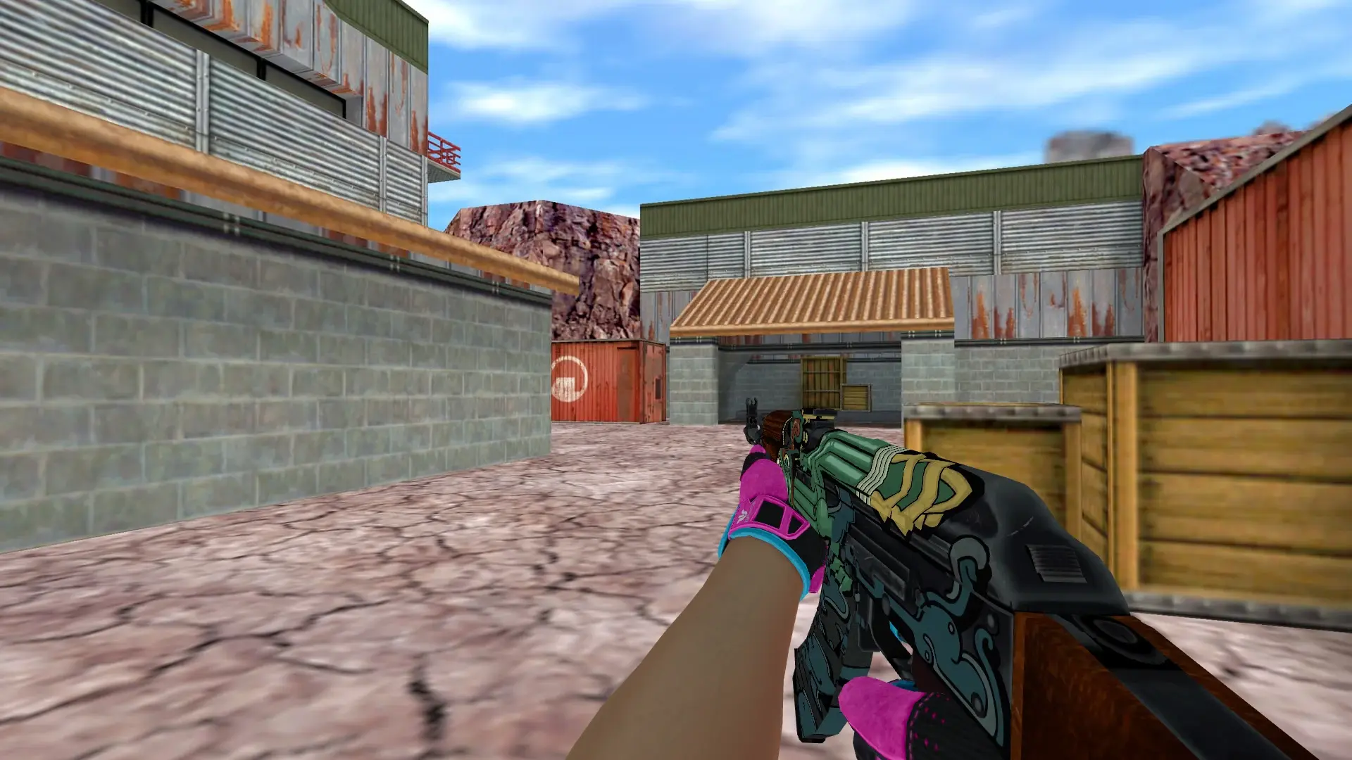 Ak47 Fire Serpent — Sport Gloves Vice Weapon Pack — de_nuke (first person)