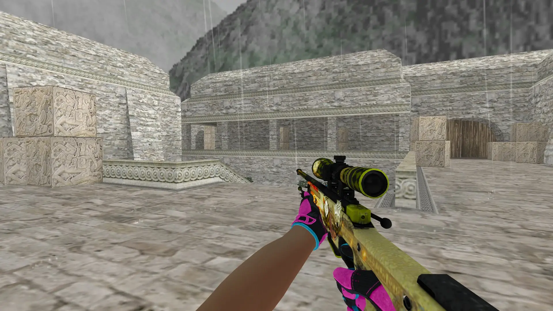 Awp Dlore — Sport Gloves Vice Weapon Pack — de_aztec (first person)