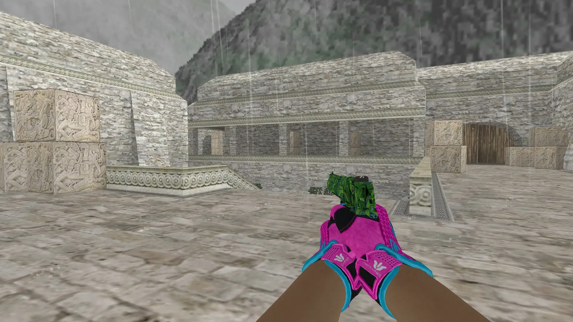 Deagle Emerald Jrmungand — Sport Gloves Vice Weapon Pack — de_aztec (first person)
