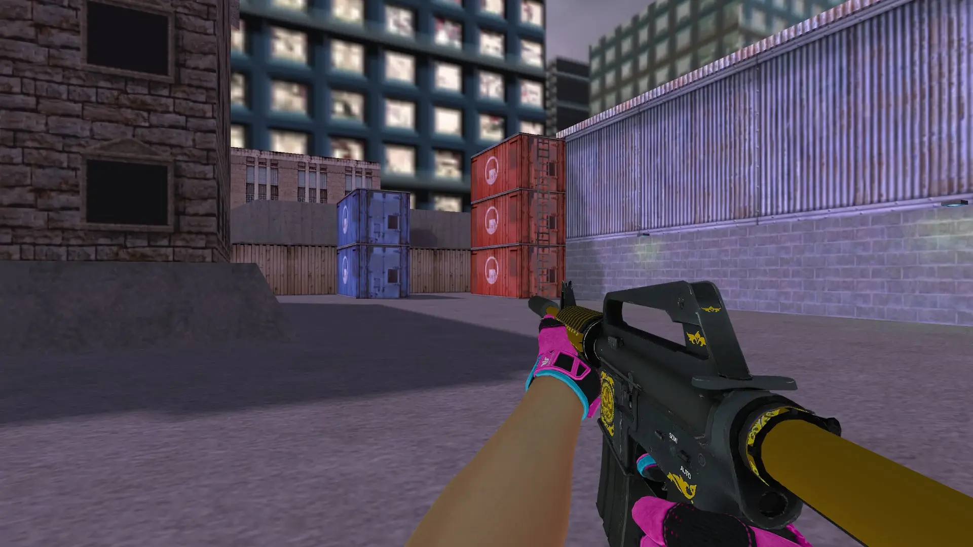 M4a1 Knight — Sport Gloves Vice Weapon Pack — cs_assault (first person)