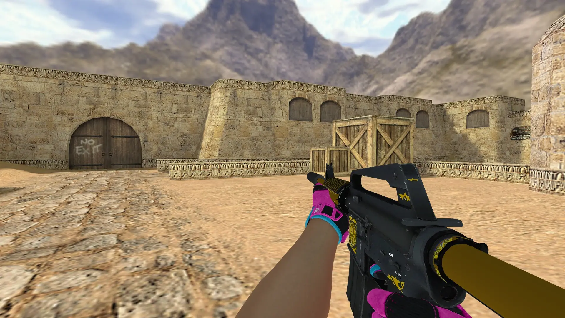 M4a1 Knight — Sport Gloves Vice Weapon Pack — de_dust2 (first person)