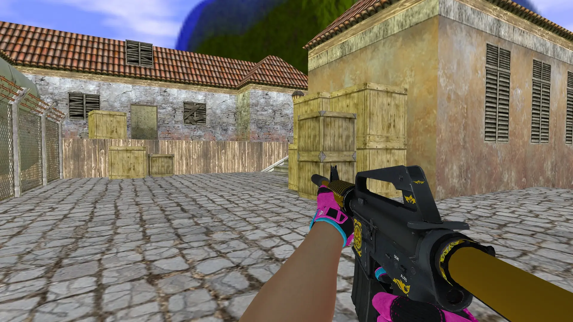 M4a1 Knight — Sport Gloves Vice Weapon Pack — de_inferno (first person)