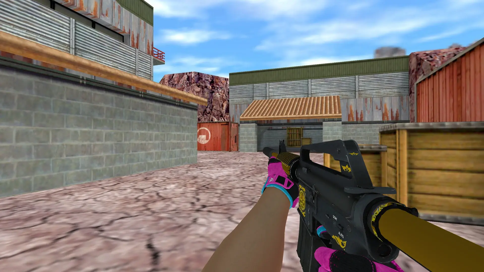 M4a1 Knight — Sport Gloves Vice Weapon Pack — de_nuke (first person)