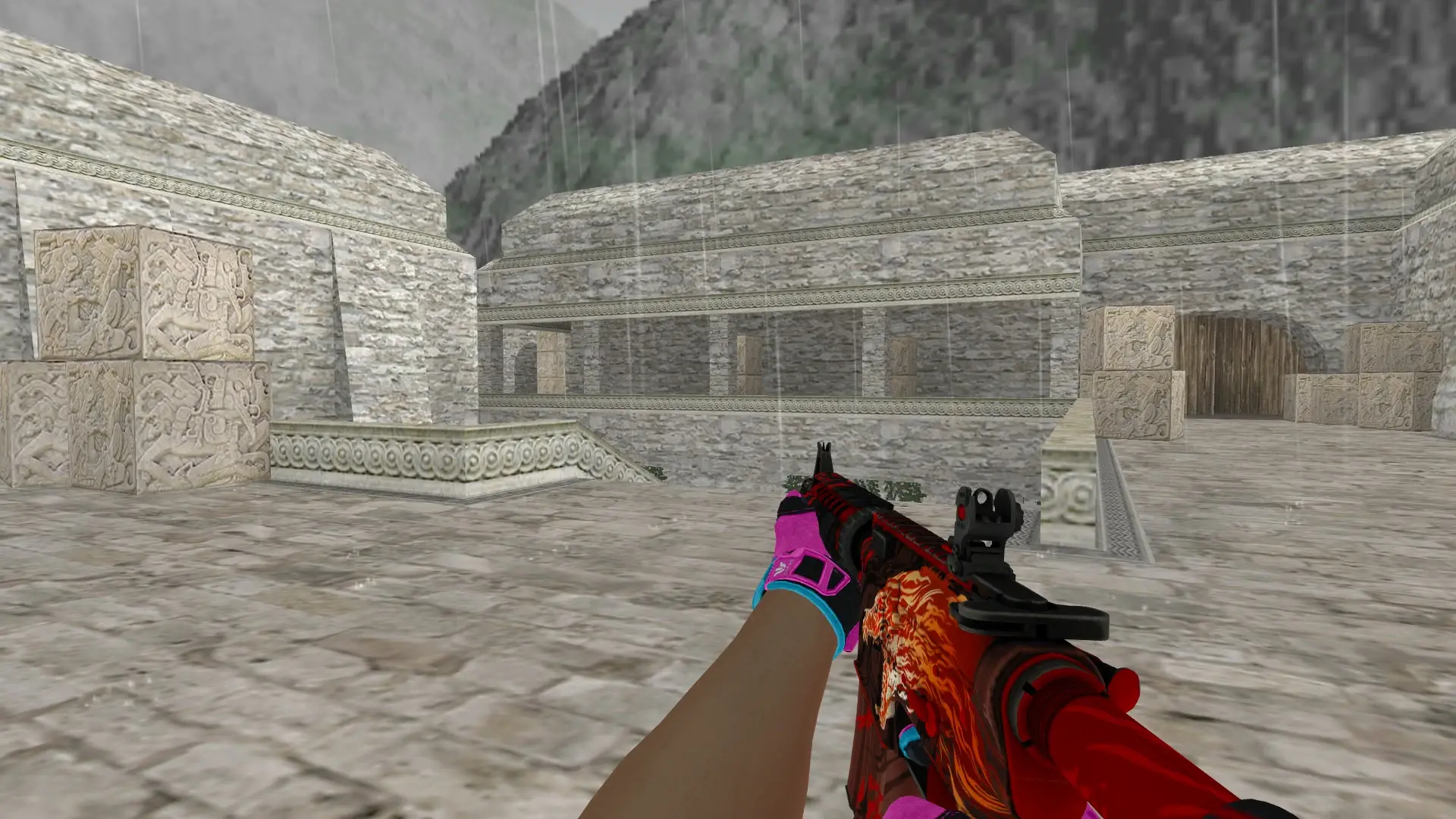 M4a4 Howl — Sport Gloves Vice Weapon Pack — de_aztec (first person)