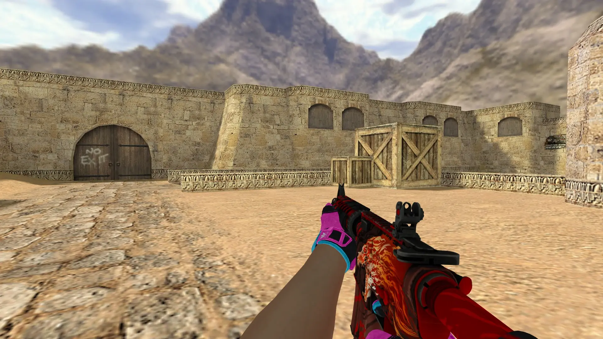 M4a4 Howl — Sport Gloves Vice Weapon Pack — de_dust2 (first person)