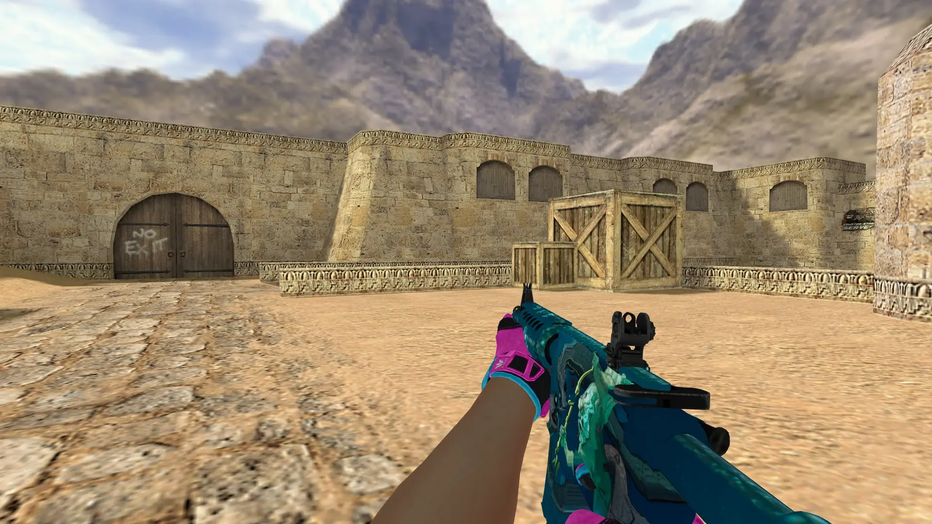 M4a4 Poseidon — Sport Gloves Vice Weapon Pack — de_dust2 (first person)