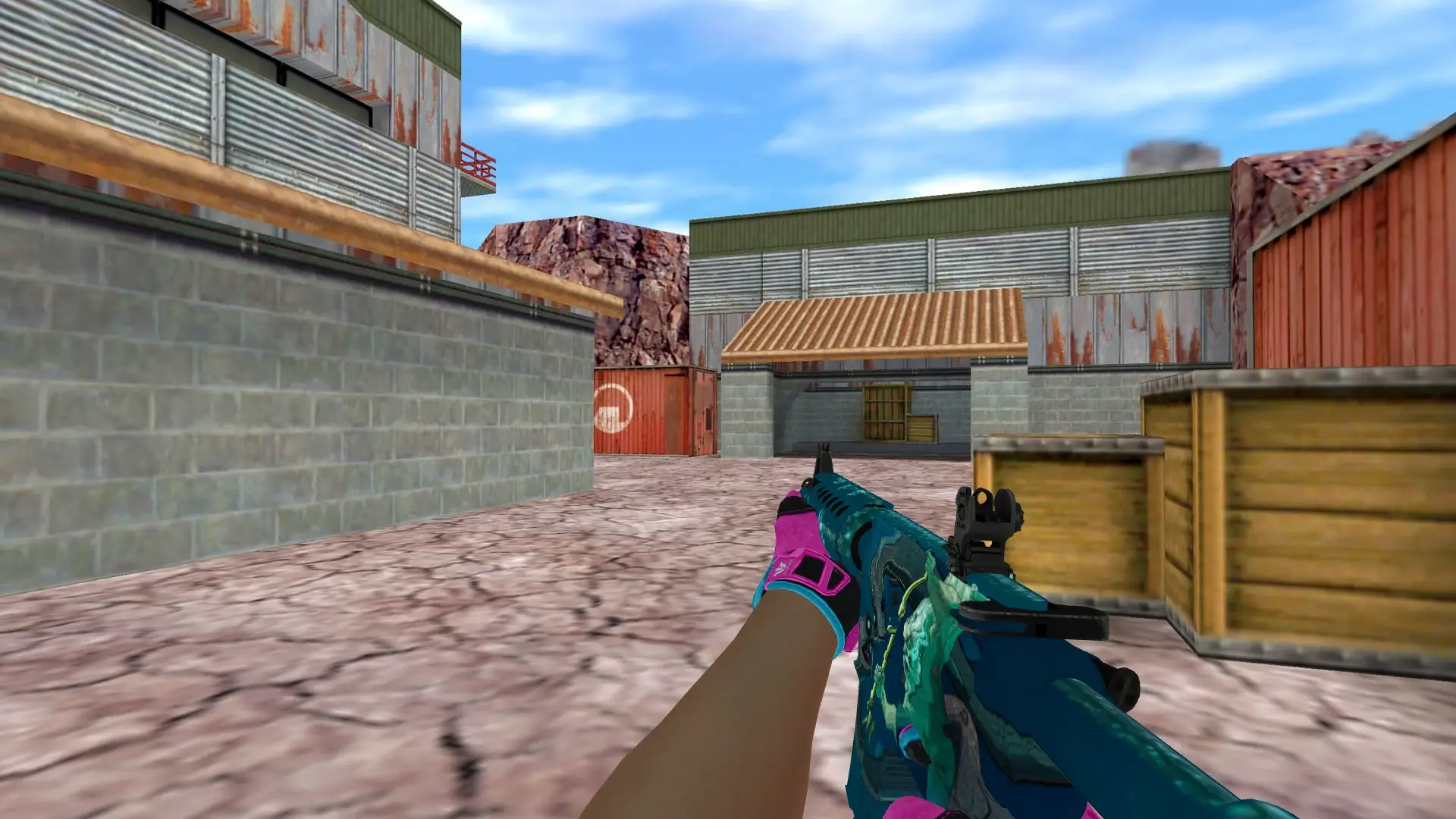 M4a4 Poseidon — Sport Gloves Vice Weapon Pack — de_nuke (first person)