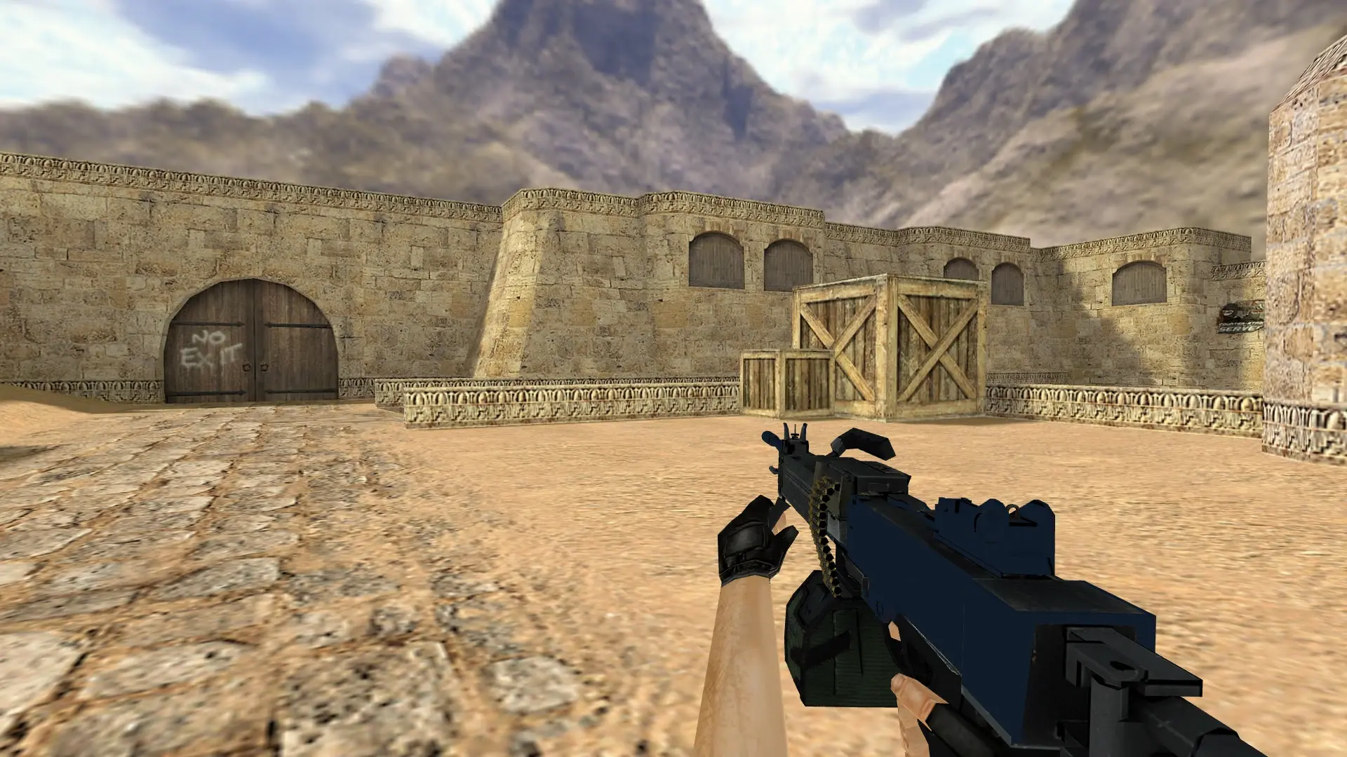 Negev Anodized Navy — Sport Gloves Vice Weapon Pack — de_dust2 (first person)