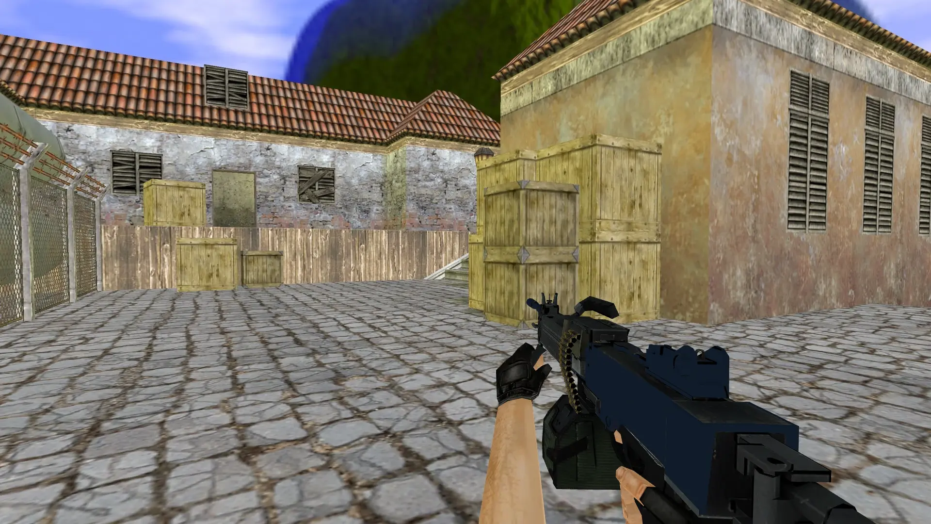 Negev Anodized Navy — Sport Gloves Vice Weapon Pack — de_inferno (first person)