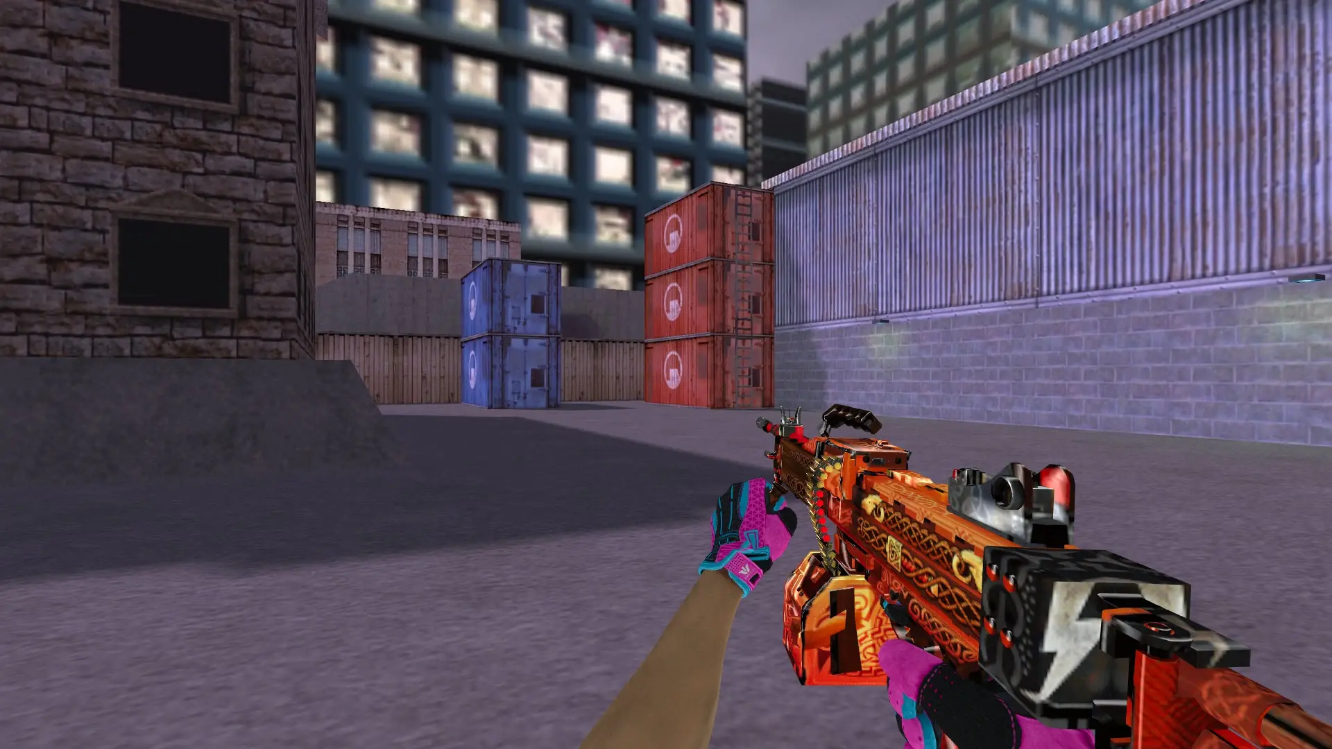 Negev Mjolnir — Sport Gloves Vice Weapon Pack — cs_assault (first person)