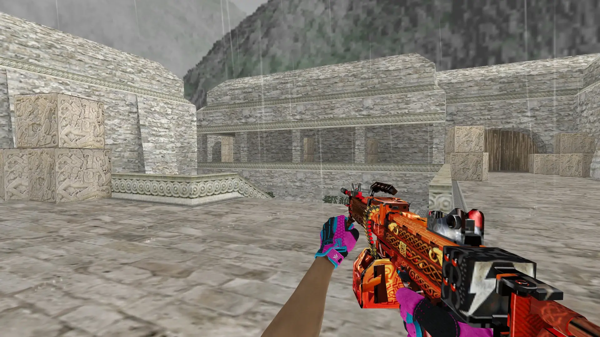 Negev Mjolnir — Sport Gloves Vice Weapon Pack — de_aztec (first person)