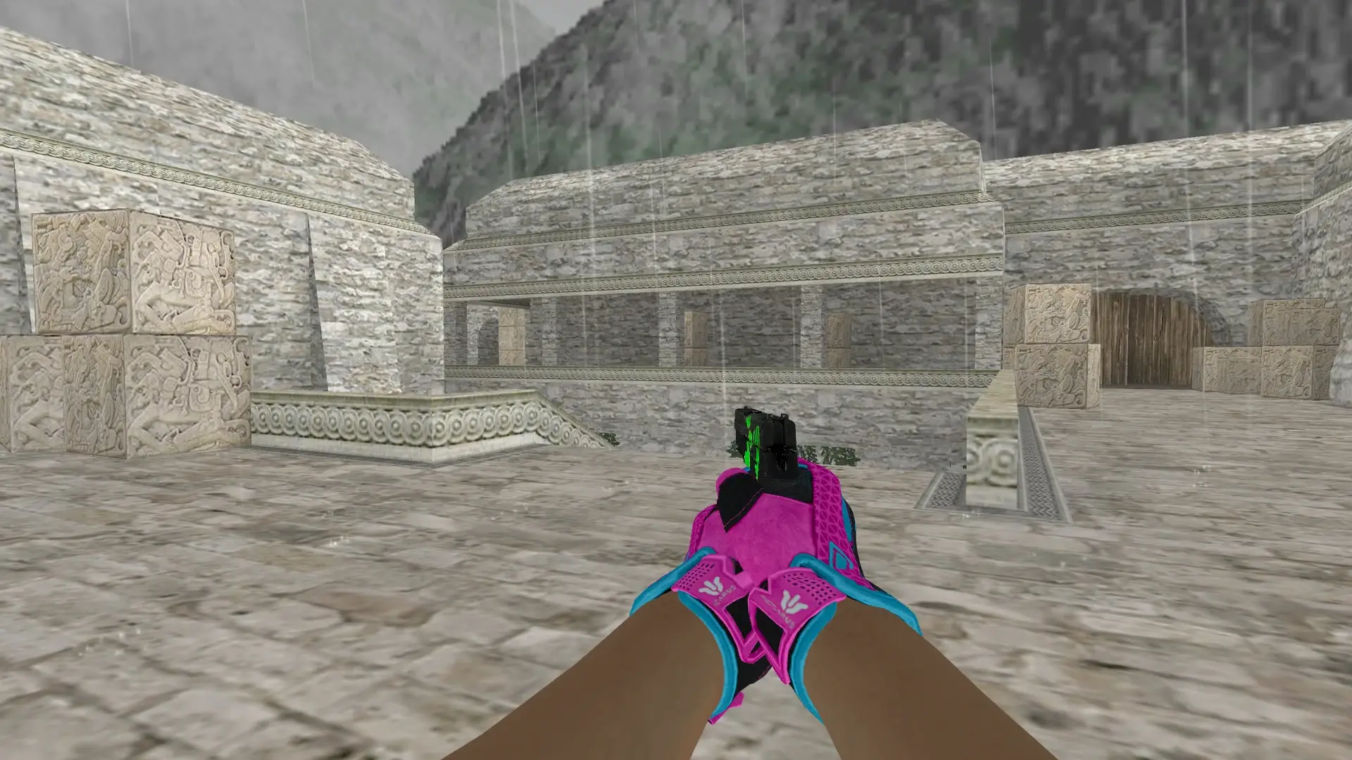 P250 Nuclear Threat — Sport Gloves Vice Weapon Pack — de_aztec (first person)