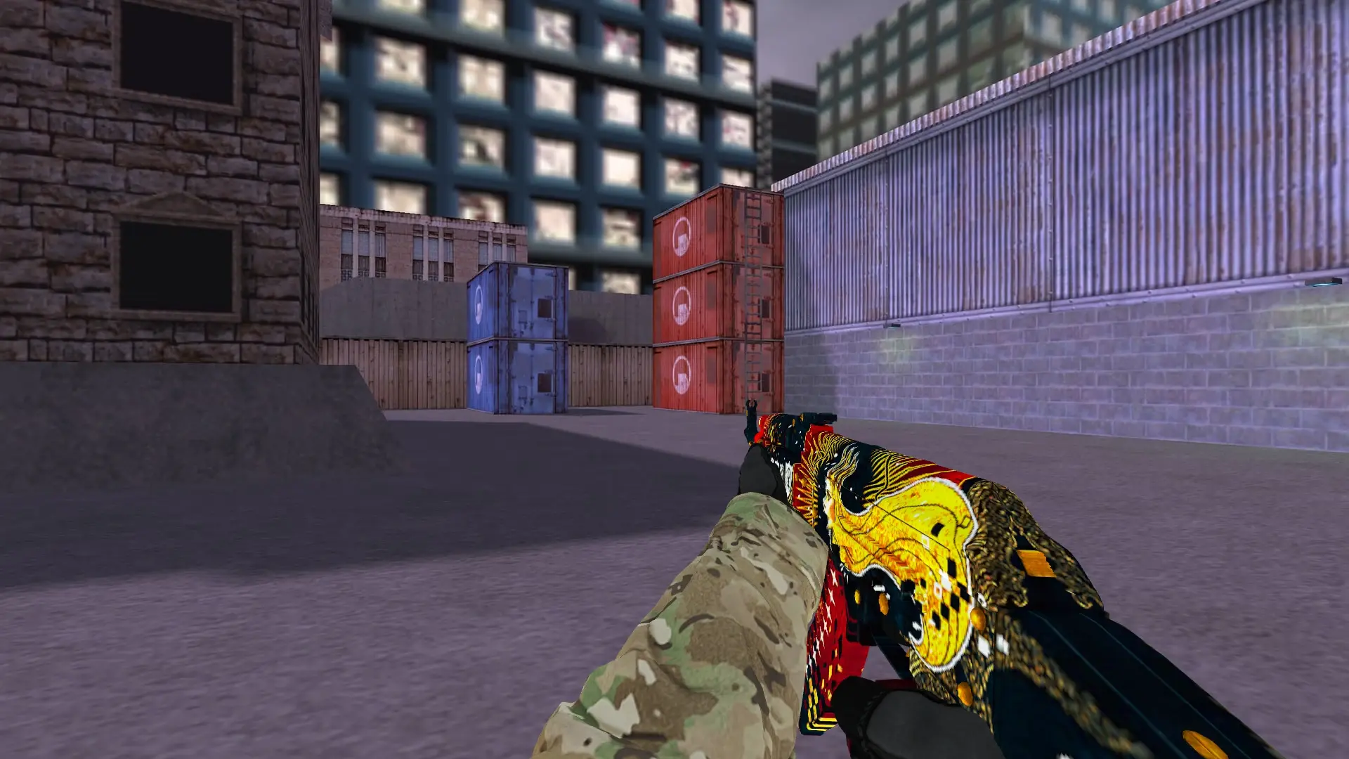 AK-47 — Specialist Gloves Crimson Kimono Pack — cs_assault (first person)