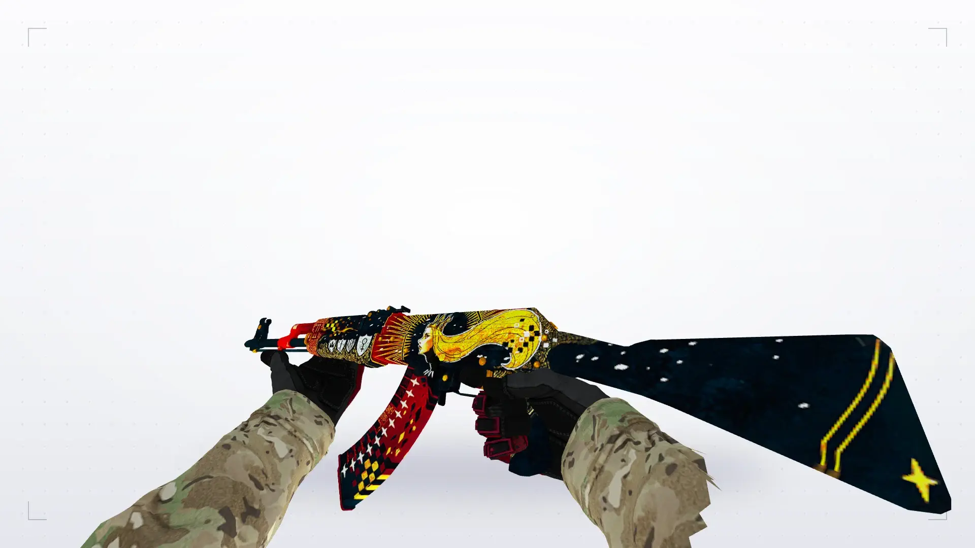AK-47 — Specialist Gloves Crimson Kimono Pack — first person