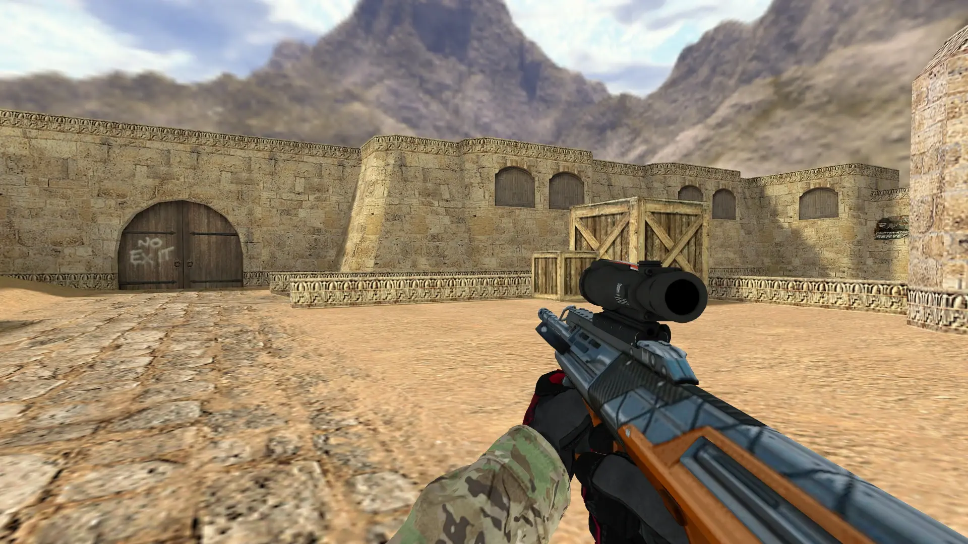 AUG — Specialist Gloves Crimson Kimono Pack — de_dust2 (first person)