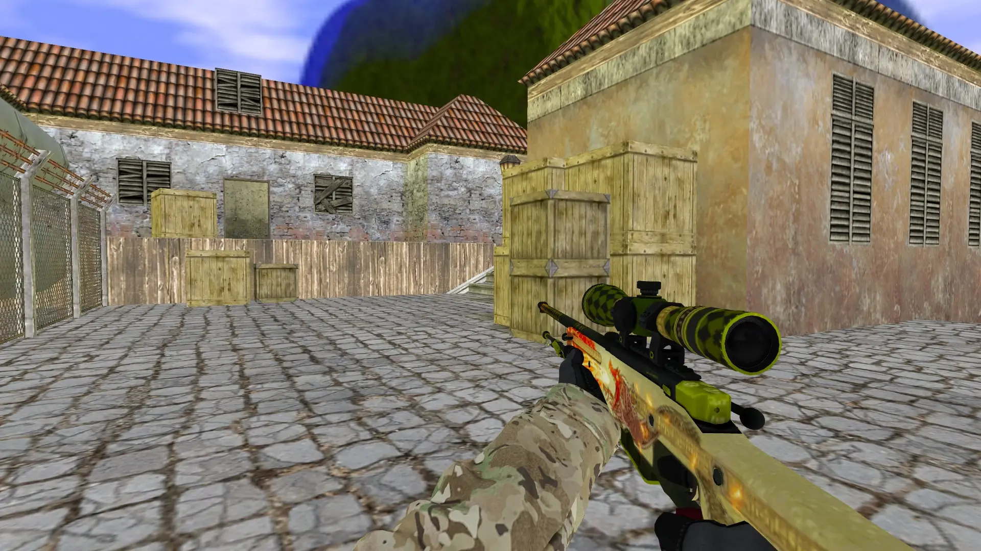AWP — Specialist Gloves Crimson Kimono Pack — de_inferno (first person)