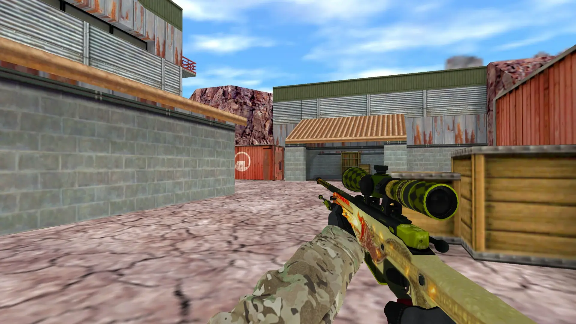 AWP — Specialist Gloves Crimson Kimono Pack — de_nuke (first person)