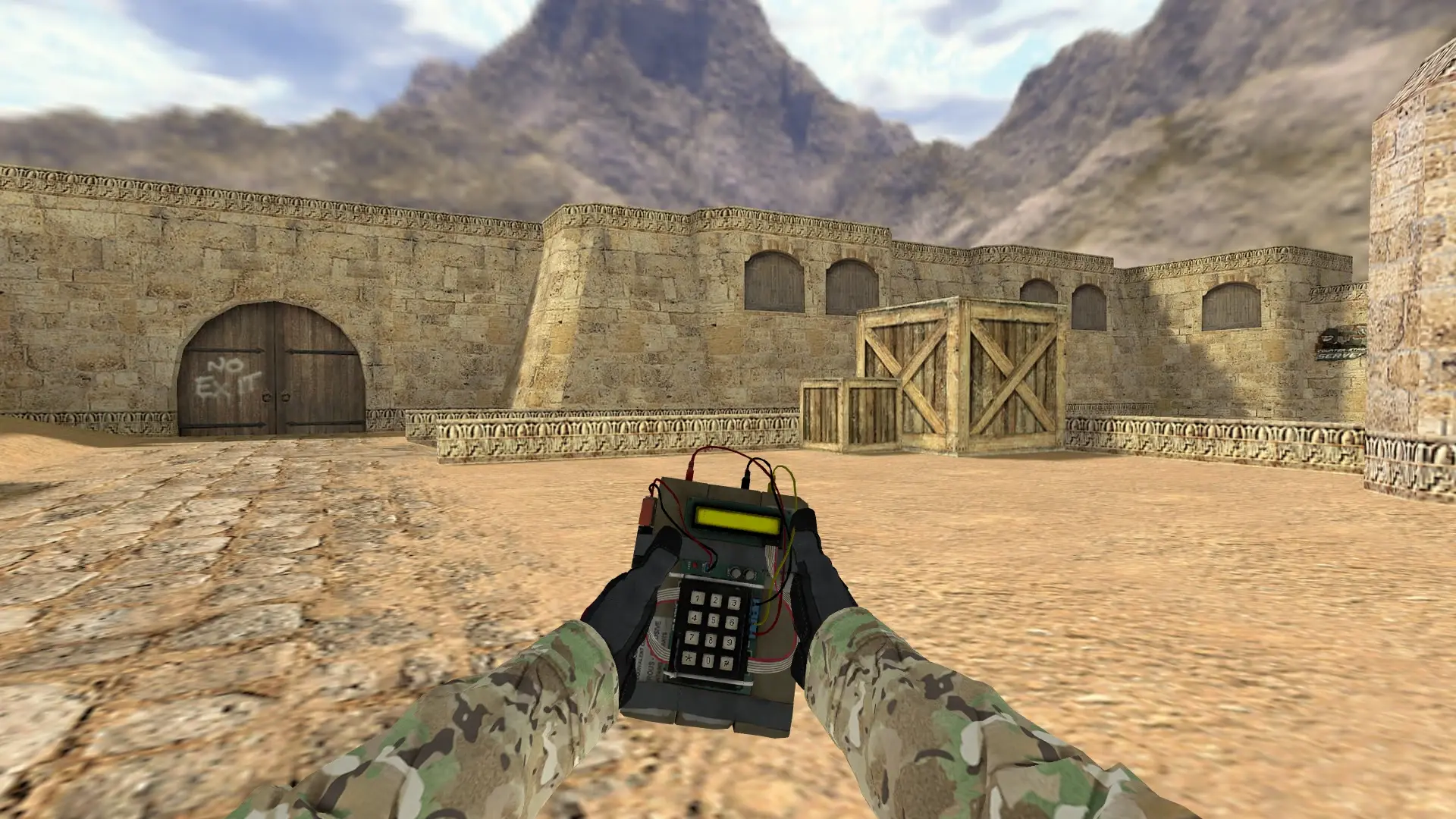 C4 — Specialist Gloves Crimson Kimono Pack — de_dust2 (first person)