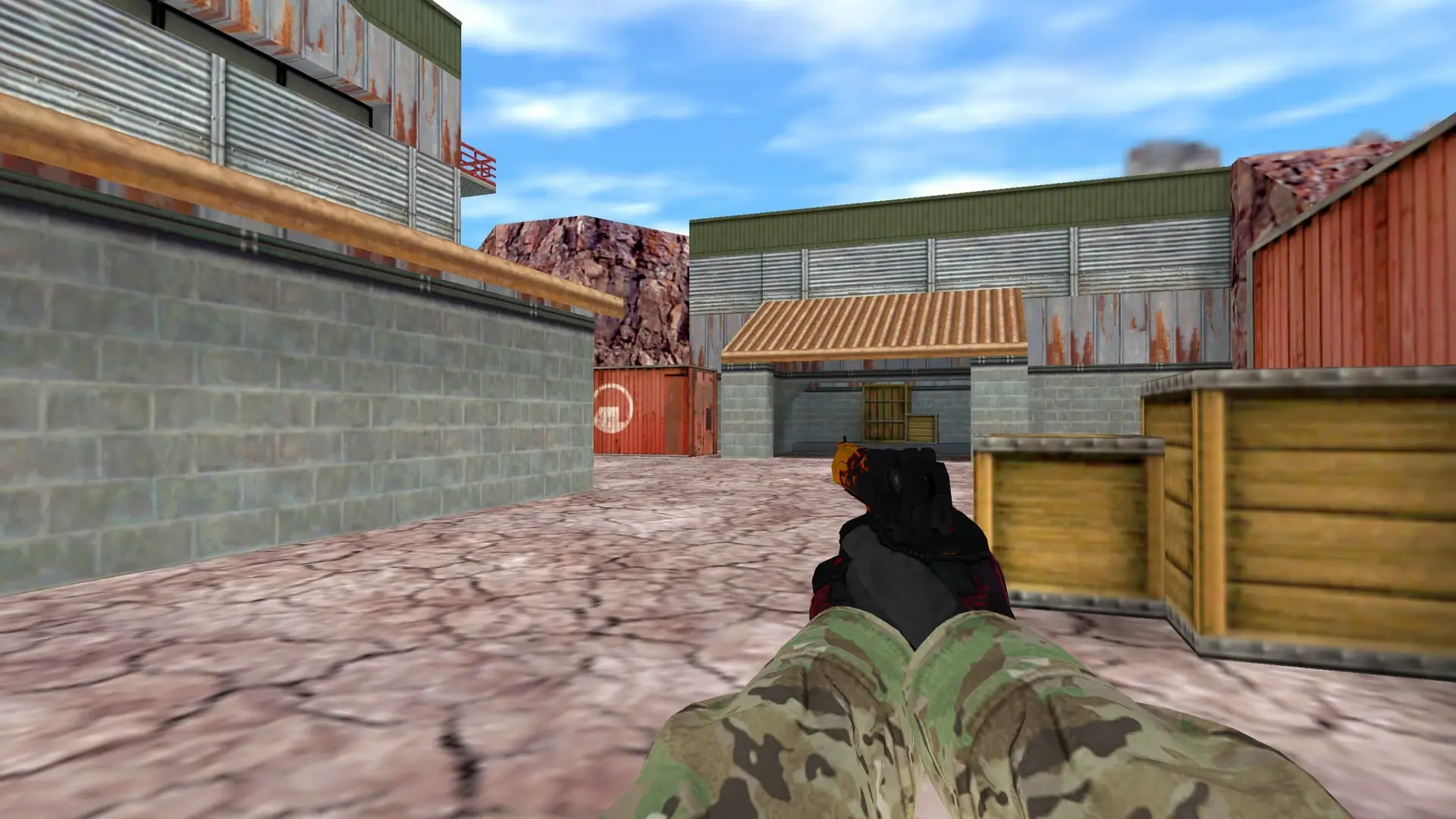 Desert Eagle — Specialist Gloves Crimson Kimono Pack — de_nuke (first person)
