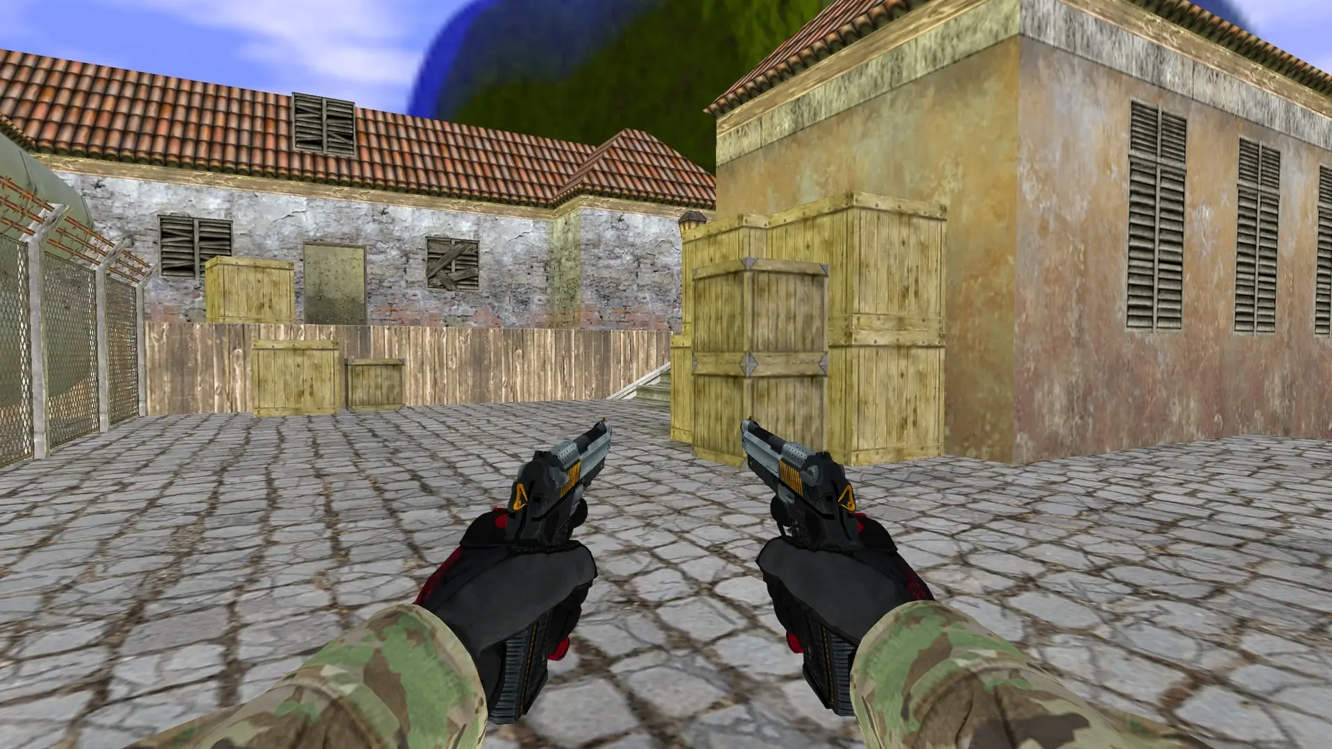 Dual Berettas — Specialist Gloves Crimson Kimono Pack — de_inferno (first person)