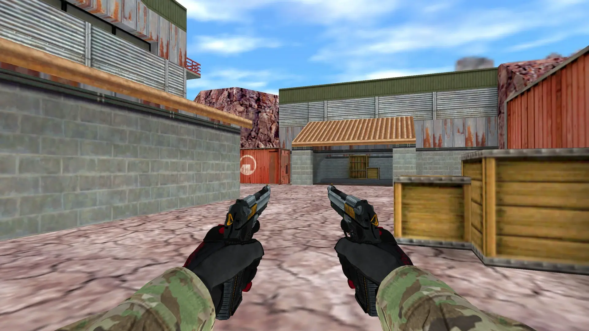 Dual Berettas — Specialist Gloves Crimson Kimono Pack — de_nuke (first person)