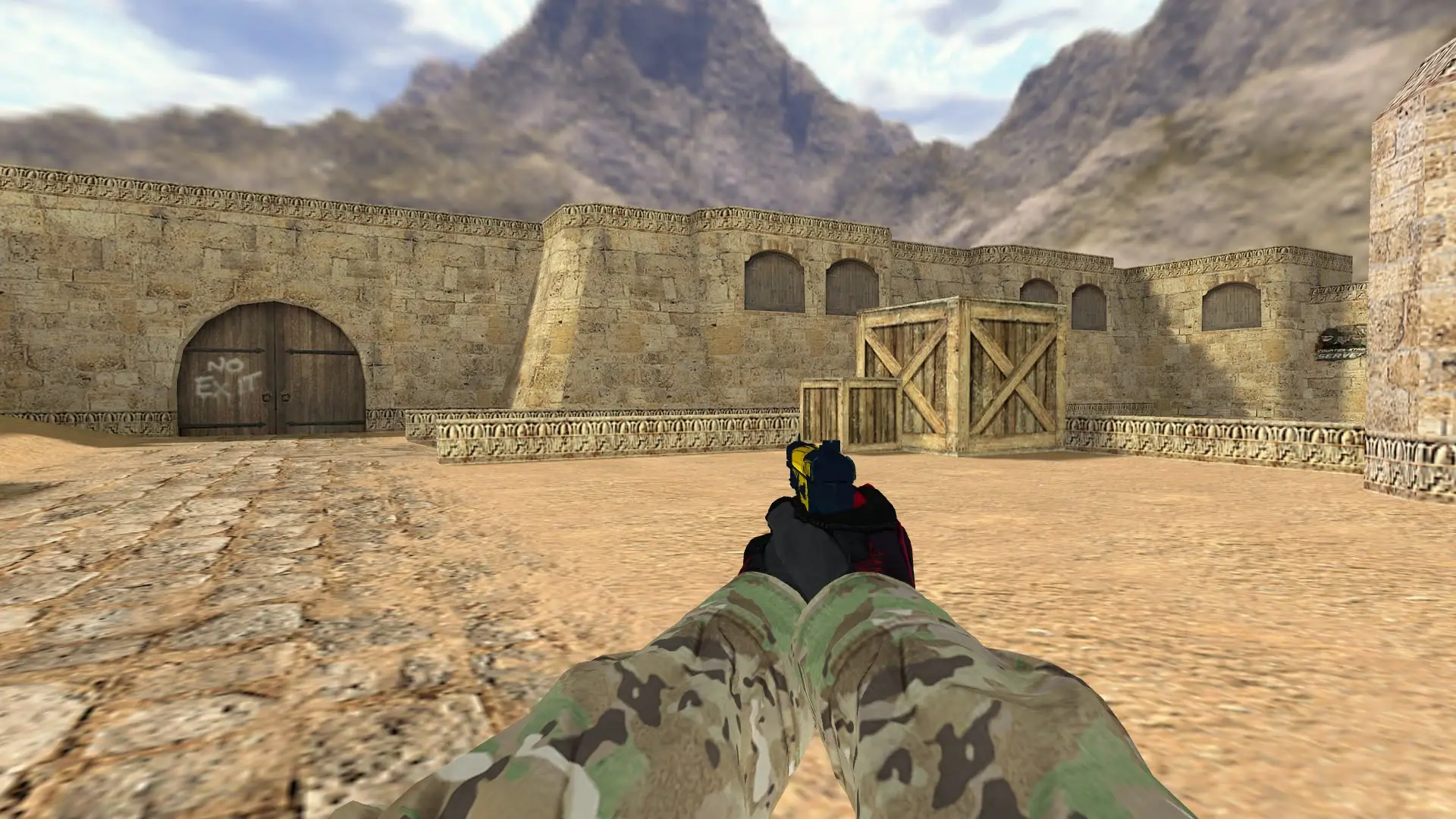 Five-SeveN — Specialist Gloves Crimson Kimono Pack — de_dust2 (first person)