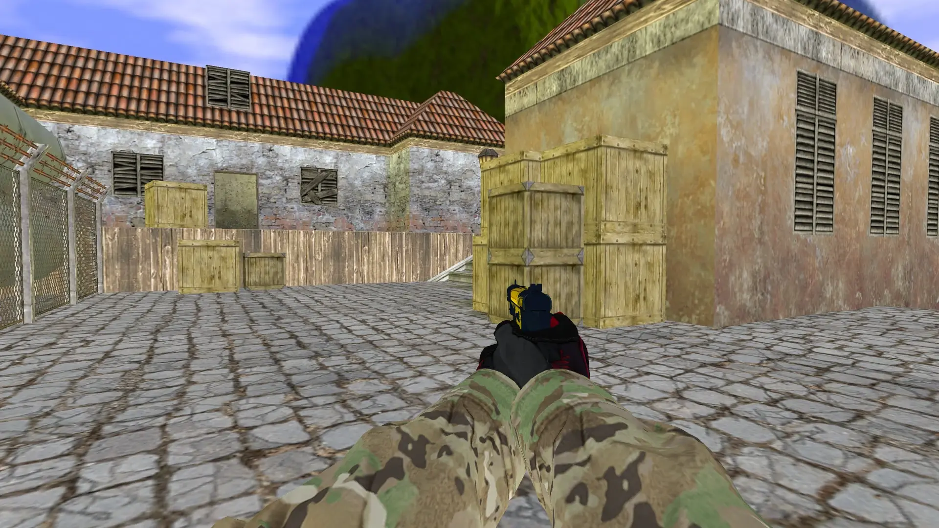 Five-SeveN — Specialist Gloves Crimson Kimono Pack — de_inferno (first person)
