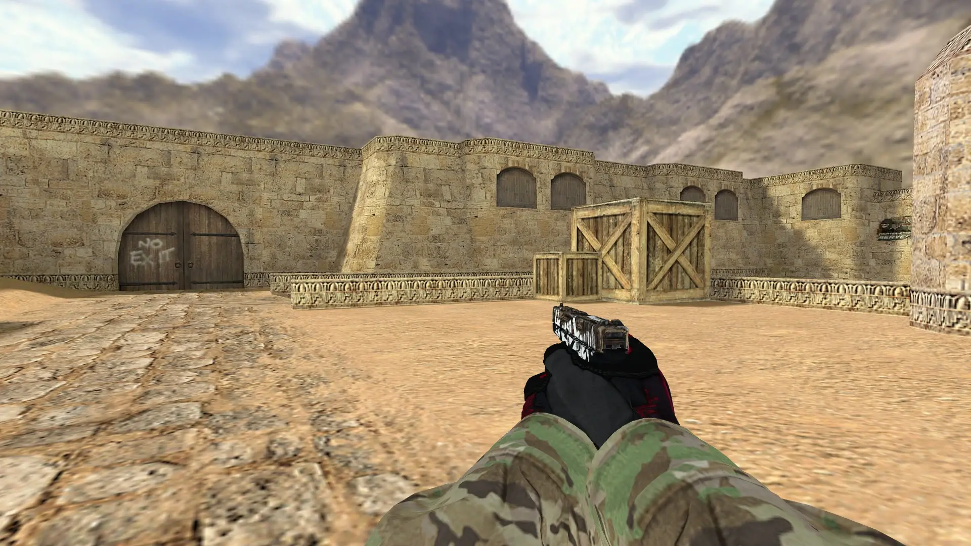 Glock-18 — Specialist Gloves Crimson Kimono Pack — de_dust2 (first person)