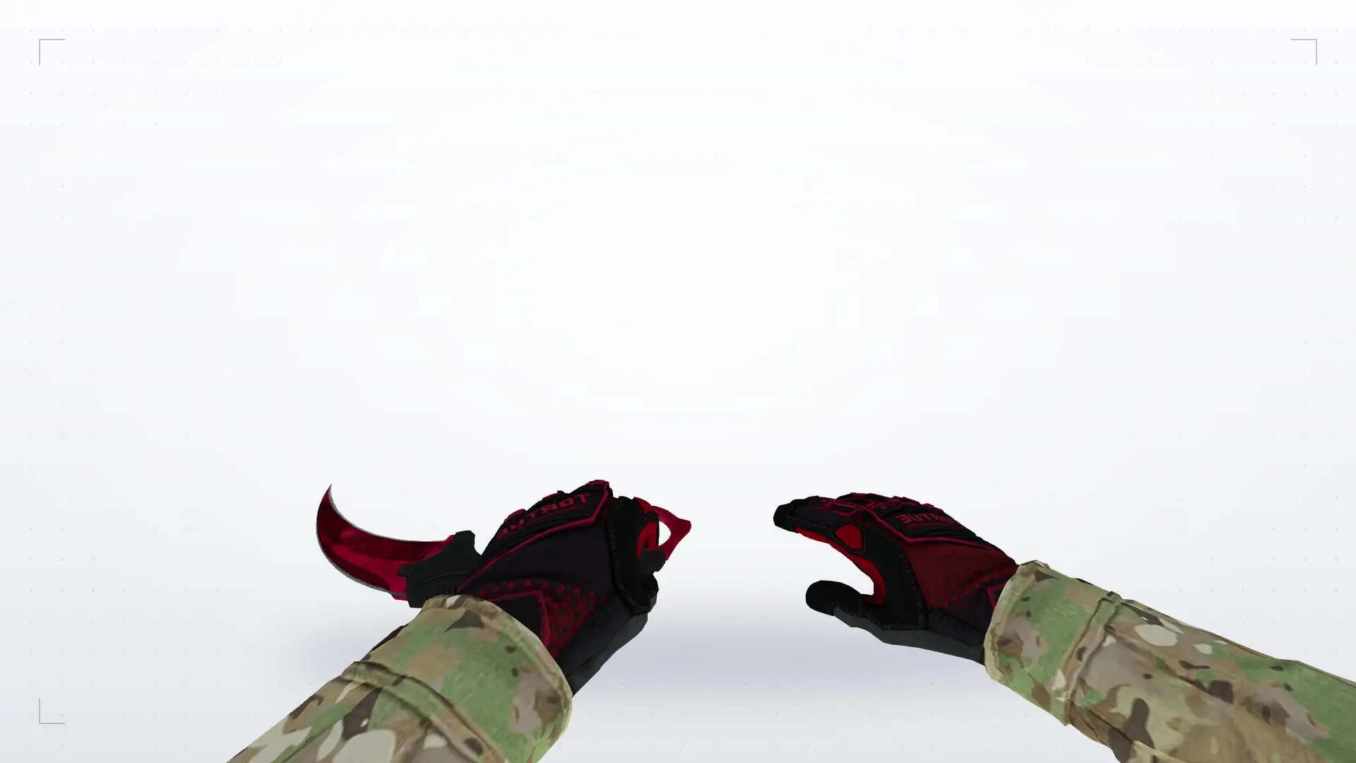 Knife — Specialist Gloves Crimson Kimono Pack — first person