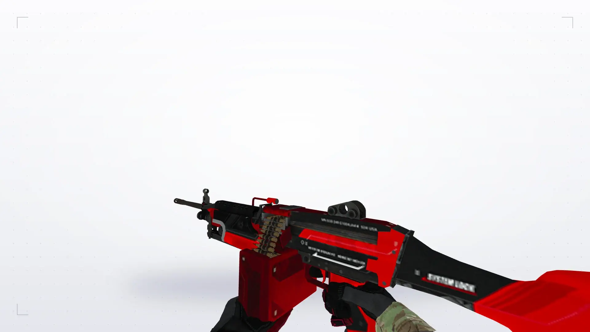 M249 — Specialist Gloves Crimson Kimono Pack — first person