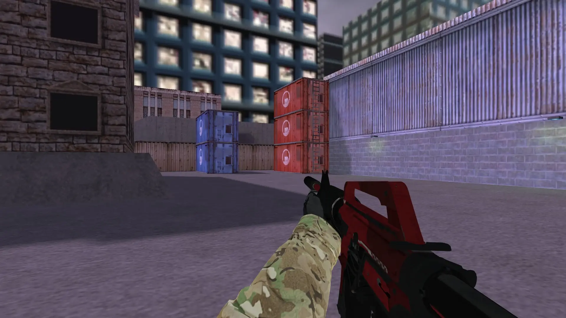 M4A1 — Specialist Gloves Crimson Kimono Pack — cs_assault (first person)