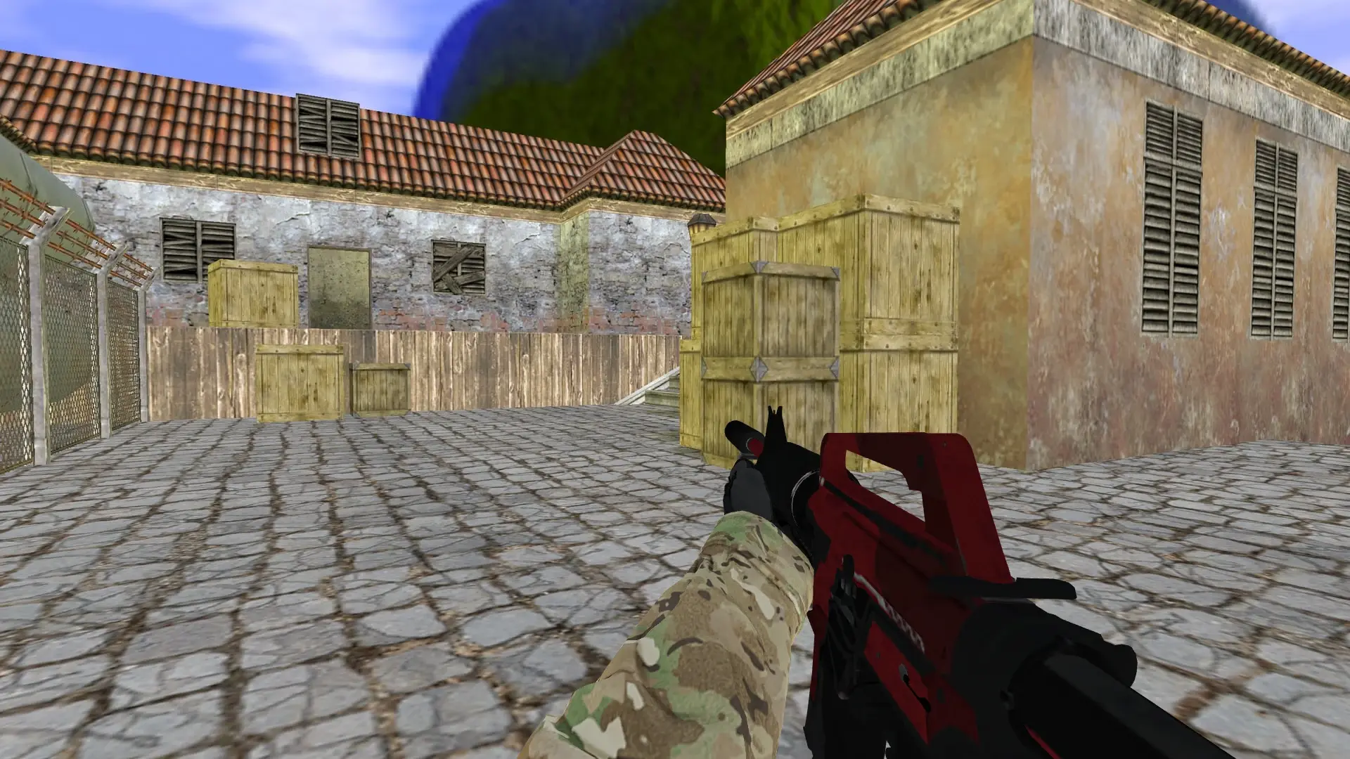M4A1 — Specialist Gloves Crimson Kimono Pack — de_inferno (first person)