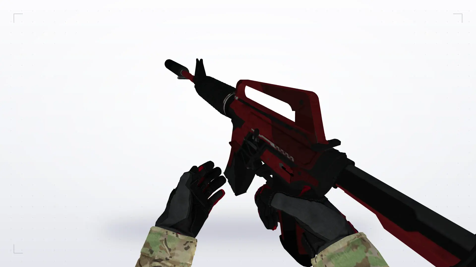 M4A1 — Specialist Gloves Crimson Kimono Pack — first person