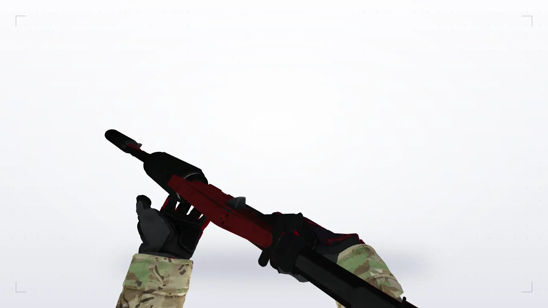 M4A1 — Specialist Gloves Crimson Kimono Pack — first person