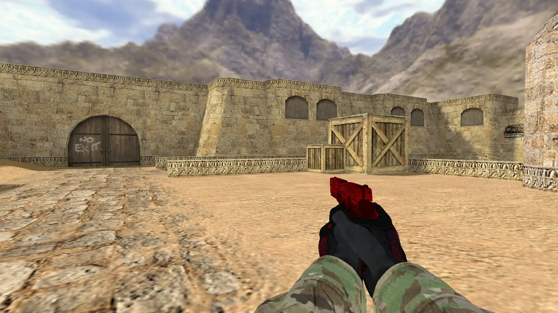 P228 — Specialist Gloves Crimson Kimono Pack — de_dust2 (first person)