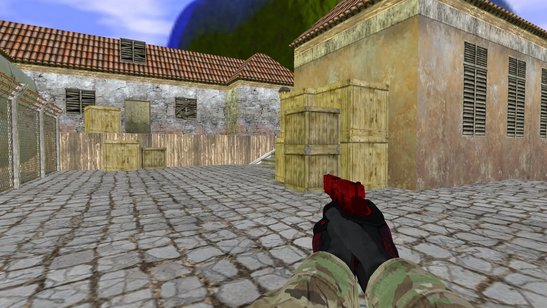 P228 — Specialist Gloves Crimson Kimono Pack — de_inferno (first person)