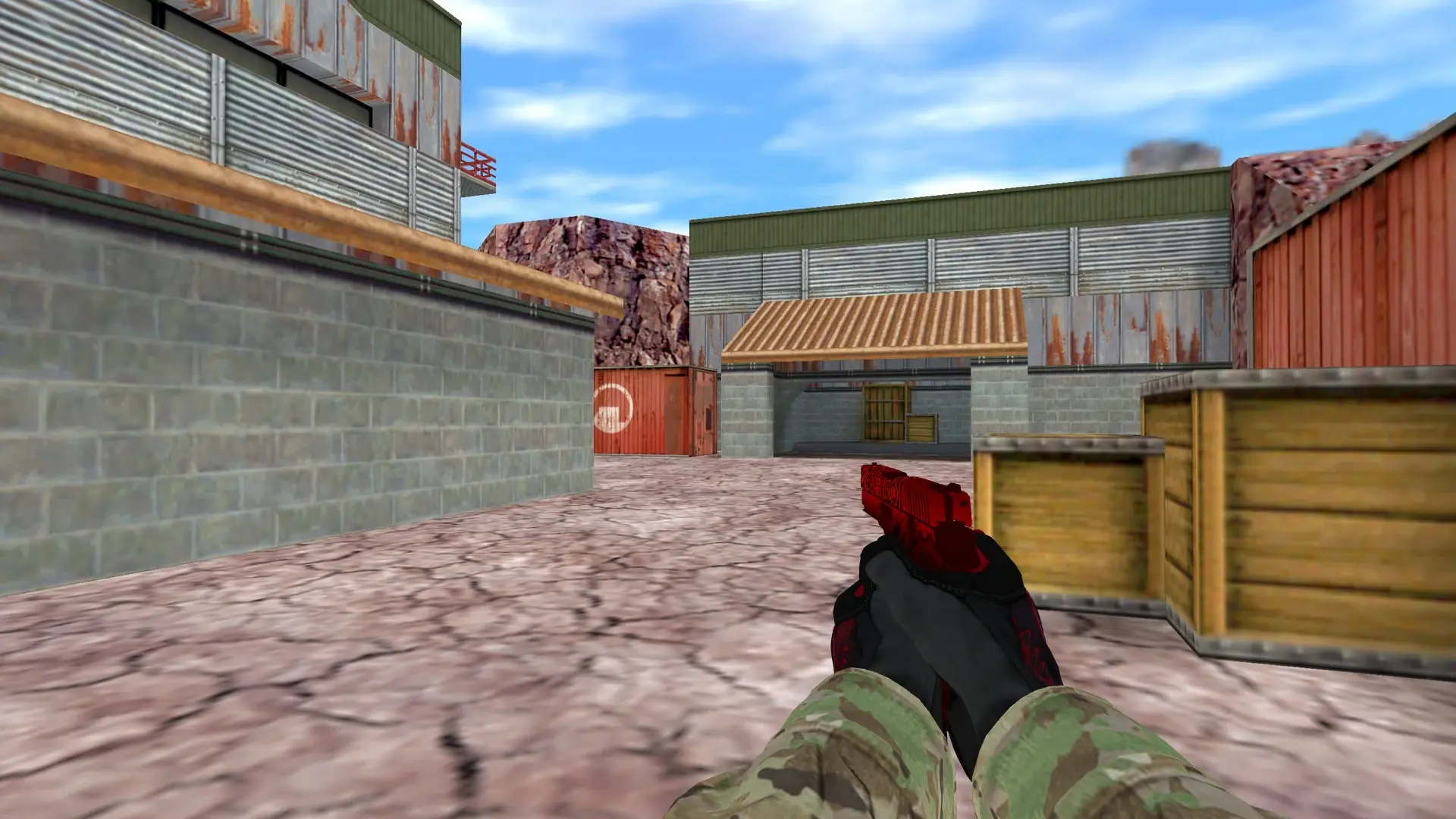 P228 — Specialist Gloves Crimson Kimono Pack — de_nuke (first person)
